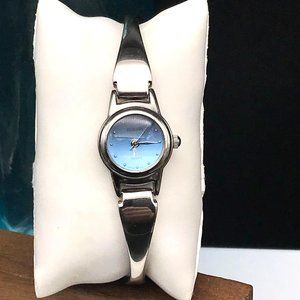 Rumours Ladies Stainless Steel Quartz Watch with Blue Face and Hinged Bracelet 4